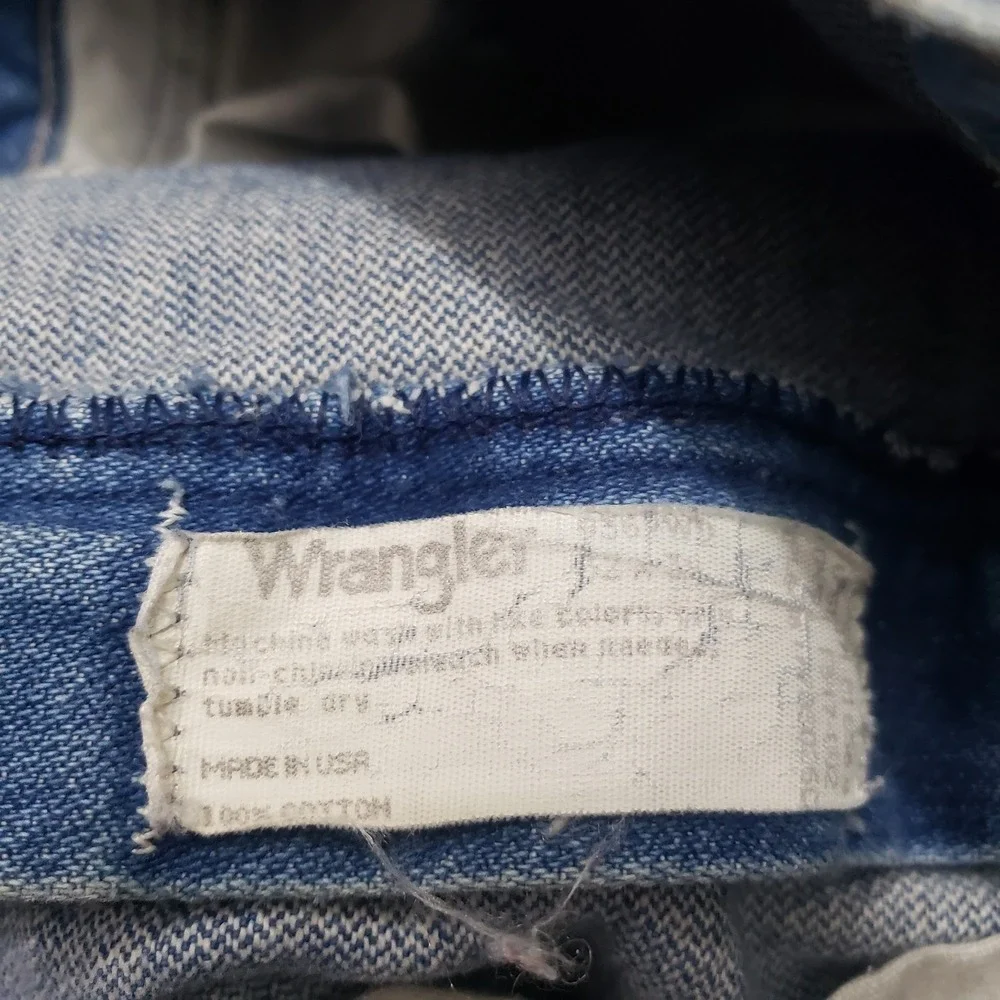 Vintage Wrangler Jeans Mens 32x34 Blue Straight Leg Cowboy Cut Denim Made In USA